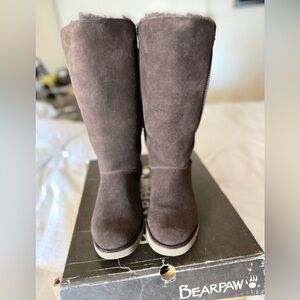 BearPaw Dark Brown Over the Knee Boots